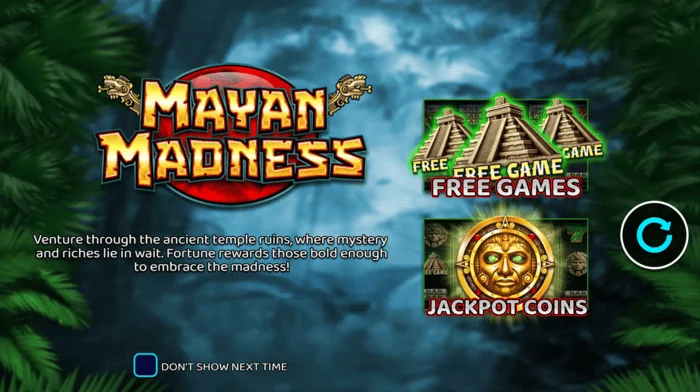 Mayan Madness - მთავარი მენიუ მაიას თემატიკით
